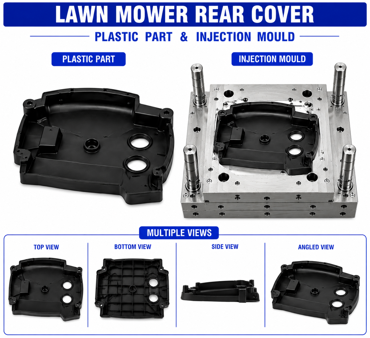 Lawn Mower Plastic Rear Cover Mould and Moulding Services